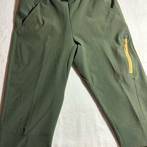 All in Motion Kids Casual Bottoms in Olive Green with Yellow Accent